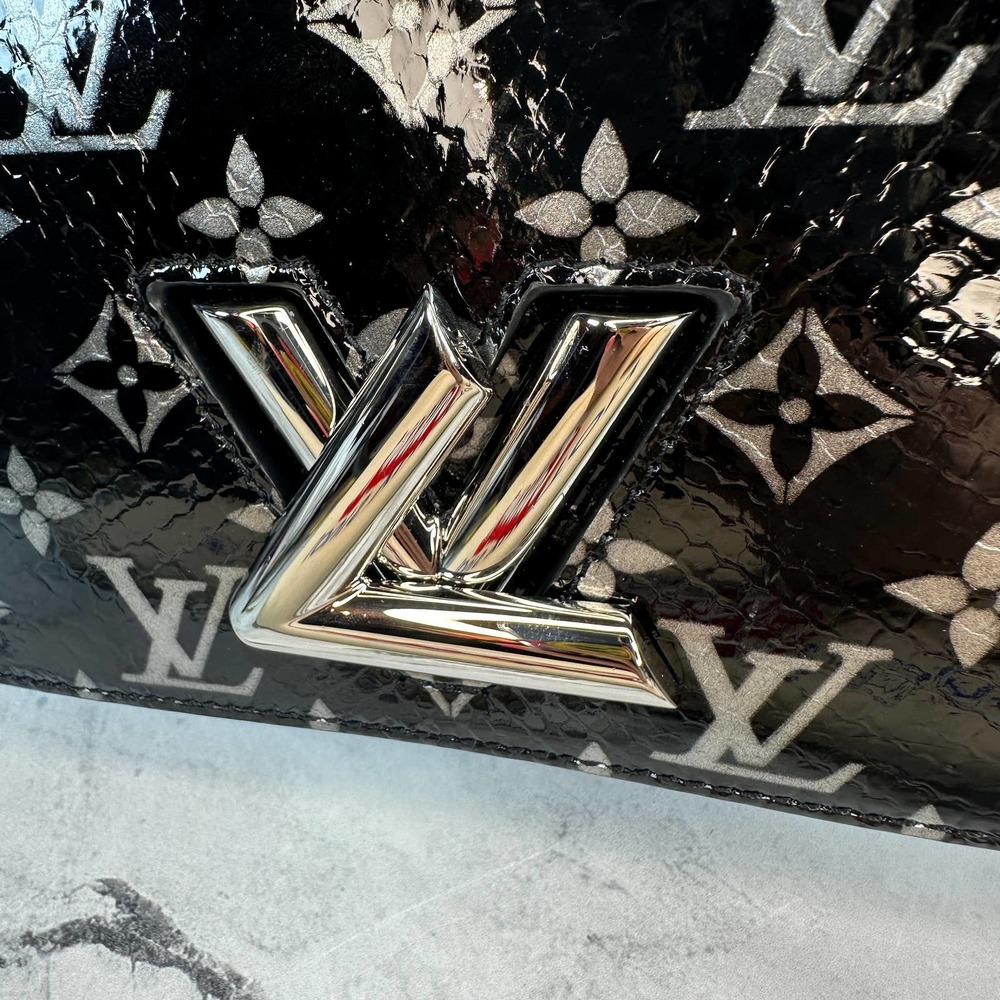 Louis Vuitton Python Twist Monogram Snakeskin Crossbody Bag PM Black/Silver LV - Picture 9 of 15